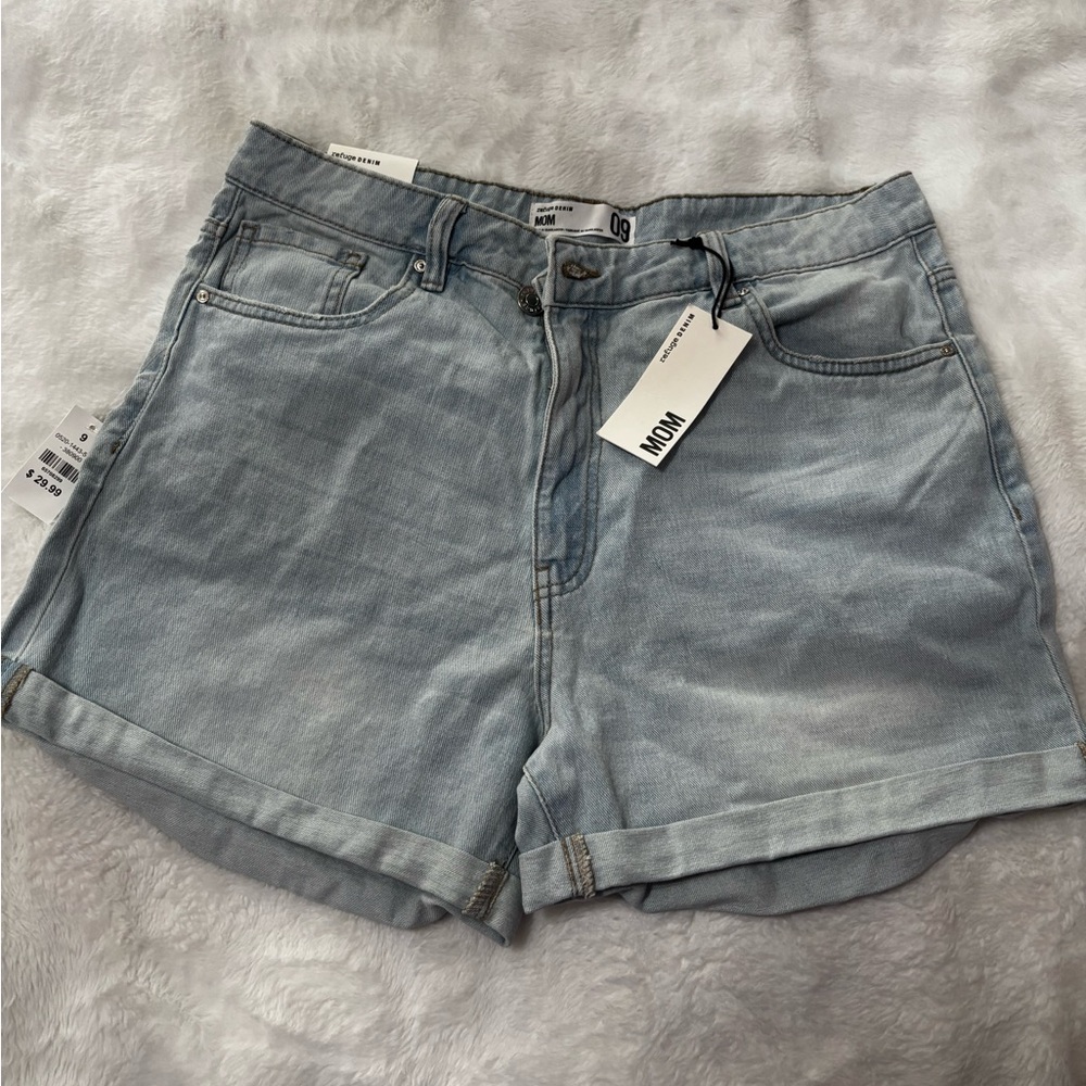 Refuge Light Blue Jean Shorts